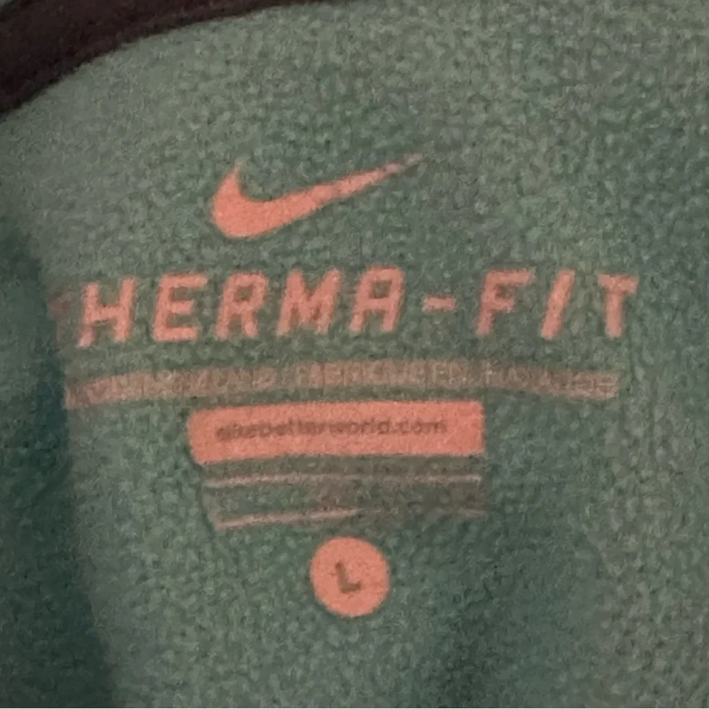 Nike Teal Zip-Up Hooded Sweatshirt